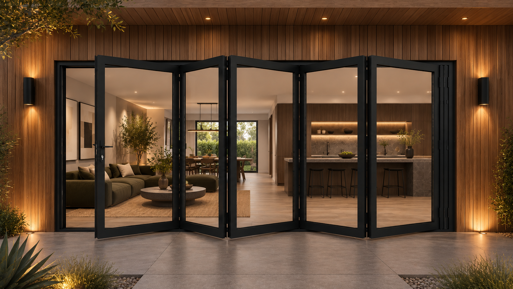 5 panel bifold door open 2